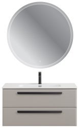 Тумба с раковиной Cezares Eco-cer-n 00-00021063 101x51 подвесная, серо-бежевая матовая