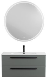 Тумба с раковиной Cezares Eco-cer-n 00-00021065 101x51 подвесная, серо-зеленая матовая