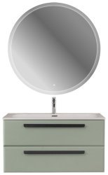 Тумба с раковиной Cezares Eco-cer-n 00-00021067 101x51 подвесная, светло-зеленая матовая