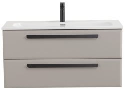 Тумба с раковиной Cezares Eco-cer-n 00-00021068 101x51 подвесная, серо-бежевая матовая