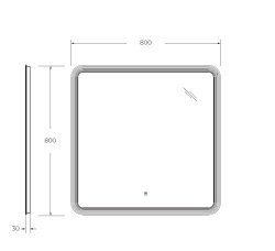 Зеркало с подсветкой Cezares Duet CZR-SPC-DUET-800-800-LED-TCH 80x80