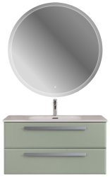 Тумба с раковиной Cezares Eco-cer-n 00-00021072 101x51 подвесная, светло-зеленая матовая