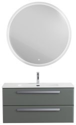 Тумба с раковиной Cezares Eco-cer-n 00-00021075 101x51 подвесная, серо-зеленая матовая