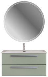 Тумба с раковиной Cezares Eco-cer-n 00-00021077 101x51 подвесная, светло-зеленая матовая