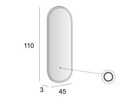 Зеркало с подсветкой Cezares 45095 45x110