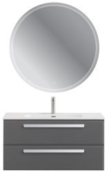 Тумба с раковиной Cezares Eco-cer-n 00-00021086 101x51 подвесная, темно-серая матовая