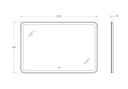 Зеркало с подсветкой Cezares CZR-SPC-MC-1200-800-RGB-TCH 120x80