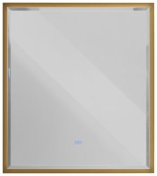 Зеркало с подсветкой Cezares Interni CZR-SPC-INT-800-900-LED-TCH-WARM-BORO 80x90, брашированное золото