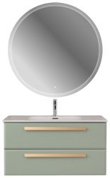 Тумба с раковиной Cezares Eco-cer-n 00-00021092 101x51 подвесная, светло-зеленая матовая