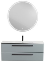 Тумба с раковиной Cezares Eco-cer-n 00-00021264 121x51 подвесная, серо-голубая матовая