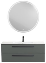 Тумба с раковиной Cezares Eco-cer-n 00-00021265 121x51 подвесная, серо-зеленая матовая