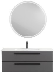 Тумба с раковиной Cezares Eco-cer-n 00-00021266 121x51 подвесная, темно-серая матовая