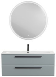 Тумба с раковиной Cezares Eco-cer-n 00-00021269 121x51 подвесная, серо-голубая матовая