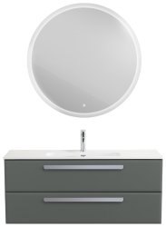 Тумба с раковиной Cezares Eco-cer-n 00-00021275 121x51 подвесная, серо-зеленая матовая