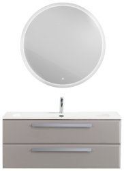 Тумба с раковиной Cezares Eco-cer-n 00-00021278 121x51 подвесная, серо-бежевая матовая