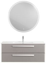 Тумба с раковиной Cezares Eco-cer-n 00-00021283 121x51 подвесная, серо-бежевая матовая