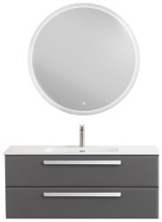 Тумба с раковиной Cezares Eco-cer-n 00-00021286 121x51 подвесная, темно-серая матовая