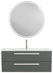 Тумба с раковиной Cezares Eco-cer-n 00-00021290 121x51 подвесная, серо-зеленая матовая