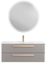 Тумба с раковиной Cezares Eco-cer-n 00-00021293 121x51 подвесная, серо-бежевая матовая