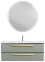 Тумба с раковиной Cezares Eco-cer-n 00-00021297 121x51 подвесная, светло-зеленая матовая