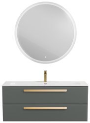 Тумба с раковиной Cezares Eco-cer-n 00-00021300 121x51 подвесная, серо-зеленая матовая