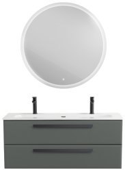 Тумба с раковиной Cezares Eco-cer-n 00-00021305 121x51 подвесная, серо-зеленая матовая