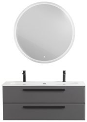 Тумба с раковиной Cezares Eco-cer-n 00-00021306 121x51 подвесная, темно-серая матовая
