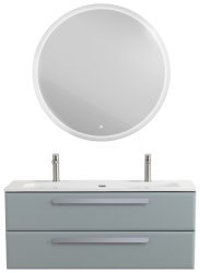 Тумба с раковиной Cezares Eco-cer-n 00-00021309 121x51 подвесная, серо-голубая матовая