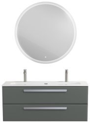 Тумба с раковиной Cezares Eco-cer-n 00-00021310 121x51 подвесная, серо-зеленая матовая