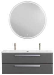 Тумба с раковиной Cezares Eco-cer-n 00-00021311 121x51 подвесная, темно-серая матовая