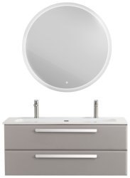Тумба с раковиной Cezares Eco-cer-n 00-00021313 121x51 подвесная, серо-бежевая матовая