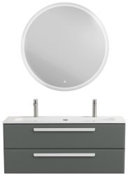 Тумба с раковиной Cezares Eco-cer-n 00-00021315 121x51 подвесная, серо-зеленая матовая