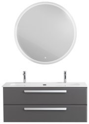 Тумба с раковиной Cezares Eco-cer-n 00-00021316 121x51 подвесная, темно-серая матовая
