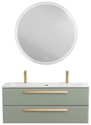Тумба с раковиной Cezares Eco-cer-n 00-00021317 121x51 подвесная, светло-зеленая матовая