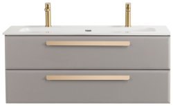 Тумба с раковиной Cezares Eco-cer-n 00-00021318 121x51 подвесная, серо-бежевая матовая
