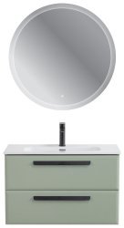 Тумба с раковиной Cezares Eco-cer-n 00-00021349 81x51 подвесная, светло-зеленая матовая