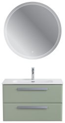 Тумба с раковиной Cezares Eco-cer-n 00-00021359 81x51 подвесная, светло-зеленая матовая