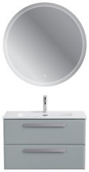 Тумба с раковиной Cezares Eco-cer-n 00-00021361 81x51 подвесная, серо-голубая матовая