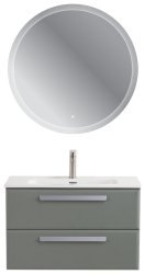 Тумба с раковиной Cezares Eco-cer-n 00-00021362 81x51 подвесная, серо-зеленая матовая