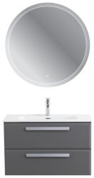Тумба с раковиной Cezares Eco-cer-n 00-00021363 81x51 подвесная, темно-серая матовая