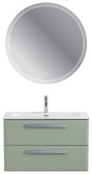 Тумба с раковиной Cezares Eco-cer-n 00-00021364 81x51 подвесная, светло-зеленая матовая