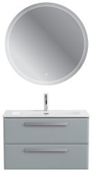 Тумба с раковиной Cezares Eco-cer-n 00-00021366 81x51 подвесная, серо-голубая матовая