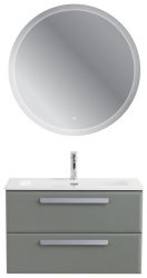 Тумба с раковиной Cezares Eco-cer-n 00-00021367 81x51 подвесная, серо-зеленая матовая