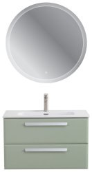 Тумба с раковиной Cezares Eco-cer-n 00-00021369 81x51 подвесная, светло-зеленая матовая