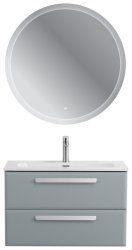 Тумба с раковиной Cezares Eco-cer-n 00-00021376 81x51 подвесная, серо-голубая матовая