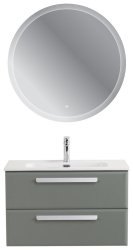 Тумба с раковиной Cezares Eco-cer-n 00-00021377 81x51 подвесная, серо-зеленая матовая