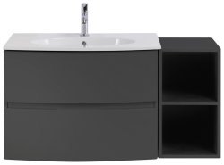 Тумба с раковиной Cezares Elettra 00-00013869 104x56 подвесная, графит