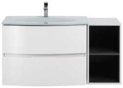 Тумба с раковиной Cezares Elettra 00-00013870 104x56 подвесная, белая матовая