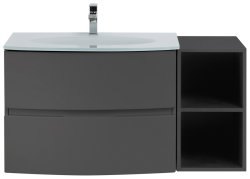 Тумба с раковиной Cezares Elettra 00-00013871 104x56 подвесная, графит