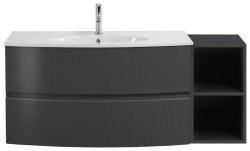 Тумба с раковиной Cezares Elettra 00-00013882 130x56 подвесная, графит